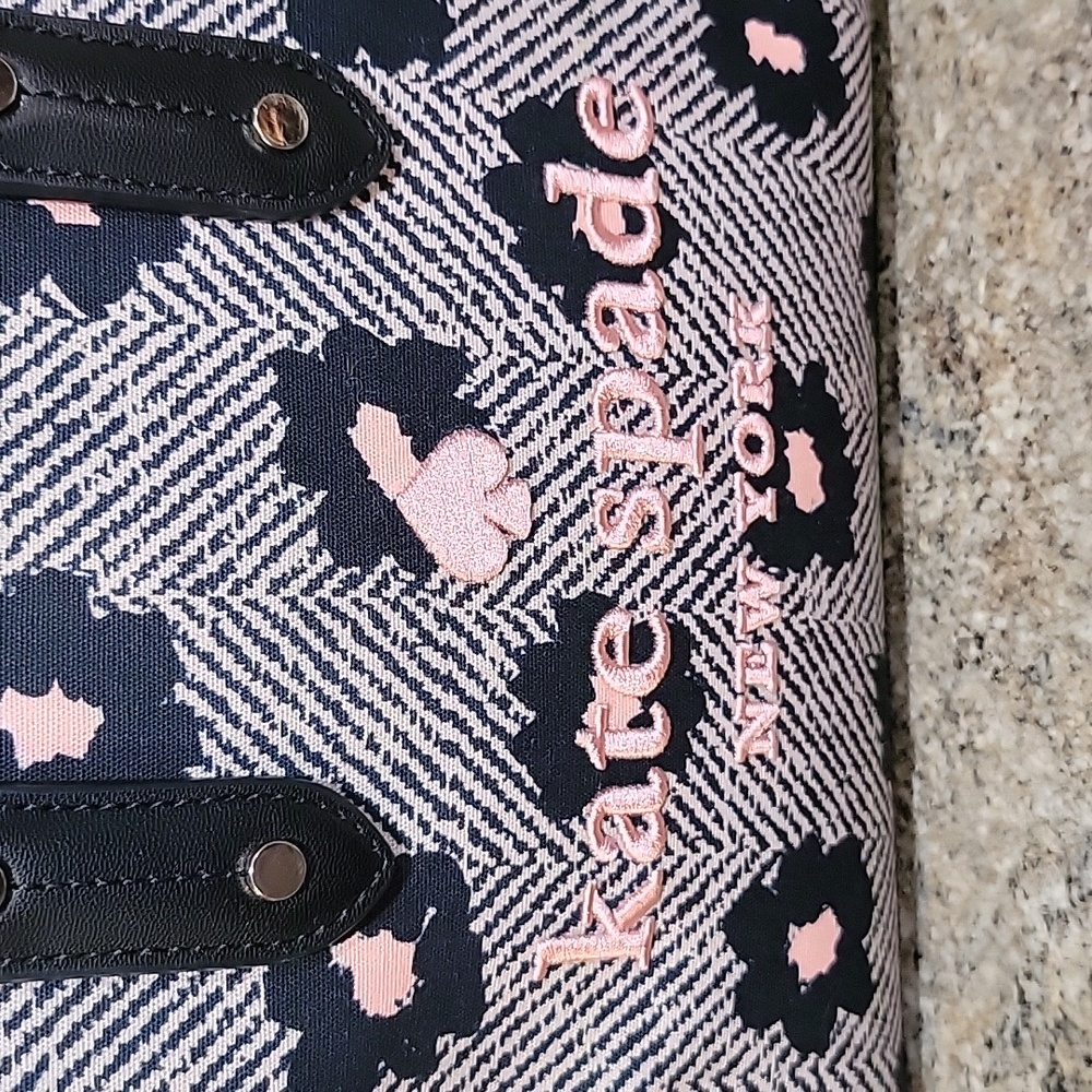 Kate Spade EUC Ella herringbone floral mini tote - Picture 2 of 9